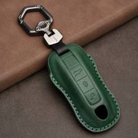 Car Key Case Key For Porsche Cayenne Macan Panamera 911 718 New GTR3 Genuine Leather