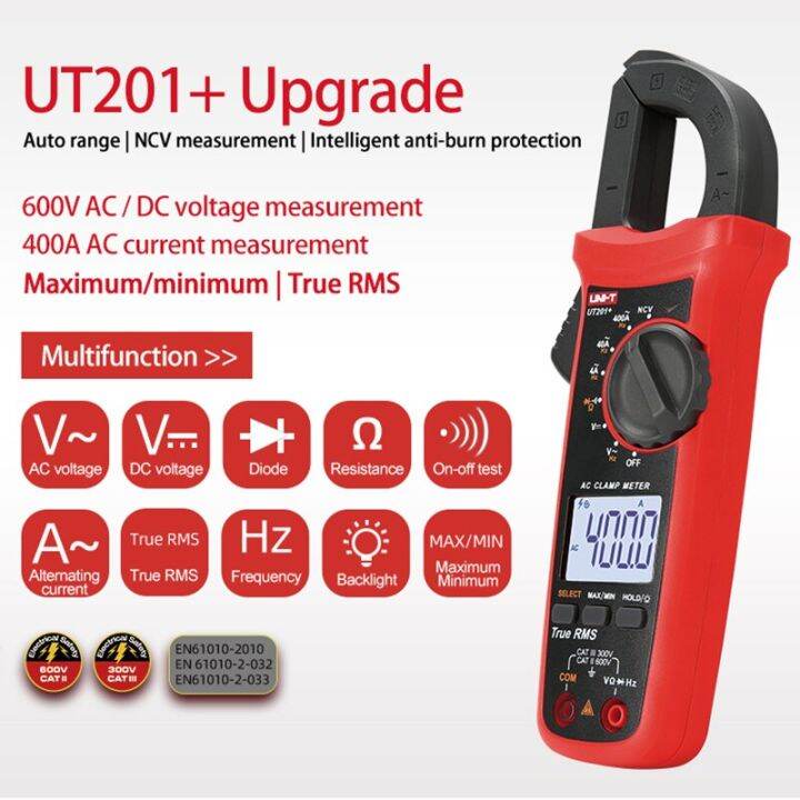 UNI-T Digital Clamp Meter Over Loaded AC DC Voltage Test Pliers Ammeter ...