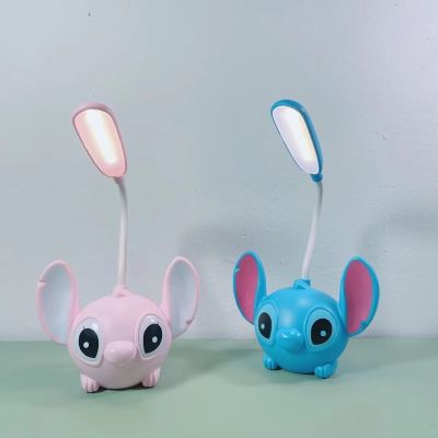 Stitch Anime Desk Lamp Eye Protection Led Night Lights Usb Charging Foldable Kawaii Kids Sleeping Table Lamp Gift
