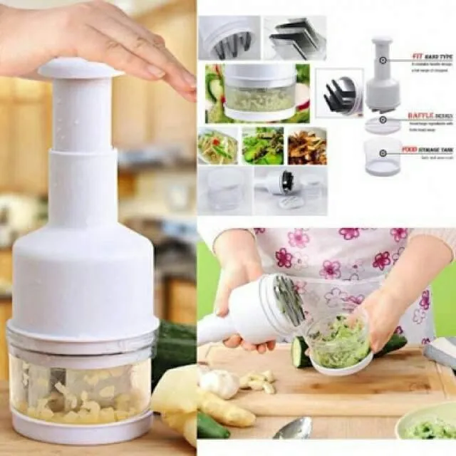 Kitchen Pressing Food Onion Garlic Vegetable Chopper Cutter Slicer Peeler  Dicer