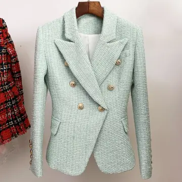 優先配送 【新品タグ付き】値下げ bishu tweed jacket/green ノー