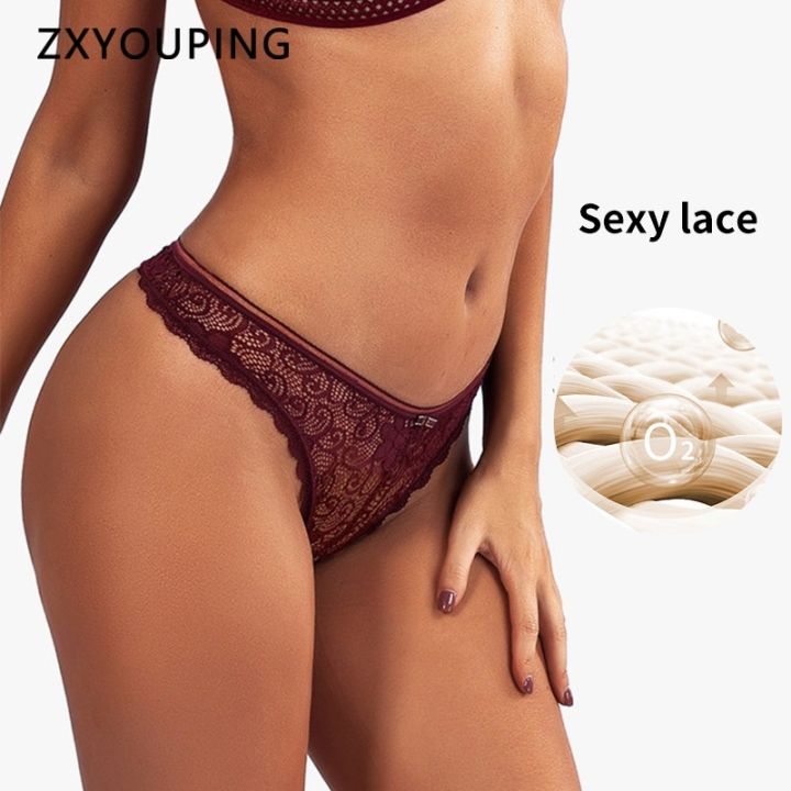 3 Pcs Sexy Hollow Out Thong Women Panties Low Waist Underwear G