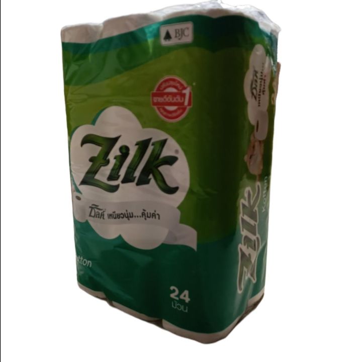 zilk-ซิลค์-คอตตอน-กระดาษชำระม้วนเล็ก-แพ็ค-24-ม้วน-กระดาษทิชชู่ม้วนเล็ก-กระดาษชำระ-กระดาษทิชชู่-คอตตอน-zilk-แพ็ค24ม้วน