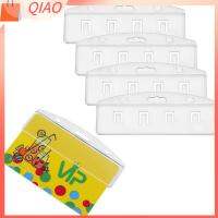 QIAO 10pcs โปร่งใสโปร่งใส ที่ใส่บัตร แข็งและแข็งแรง ที่จับบัตร รูดบัตรกระเป๋า ทนทานต่อการใช้งาน ใช้ซ้ำได้ ตัวป้องกันบัตร ออฟฟิศสำหรับทำงาน