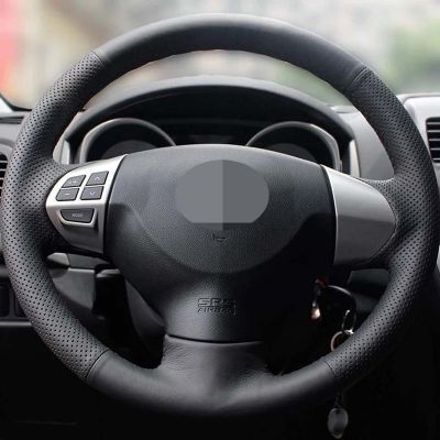 【YF】 Car Steering Wheel Cover Soft Artificial Leather For Mitsubishi Lancer X 10 2007-2015 Outlander 2006-2013 ASX 2010-2013 Colt