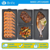 Brifit ถาดอบซิลิโคน, ถาดอบเคลือบสารกันติด, ชุดแบ่งถาดอบซิลิโคน, เตาอบ, ที่จับหุ้มฉนวน (ชุด 4 ชิ้น)