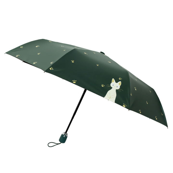 new-automatic-umbrella-rain-women-lovely-cat-folding-umbrellas-windproof-black-coating-anti-uv-parasol-womens-umbrella-girl