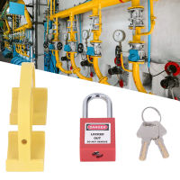 Circuit Breaker Lockout with 38mm Safety Padlock 2 Keys Wear Resistant Temperature Difference Resistance Breaker Lockout