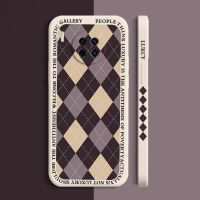 ❈ NOHON Fashion plaid liquid Silicone Casing For REDMI NOTE 7 8 9 10 8A 9A 9C 9T 10 K20 K30 K40 Quality Case cover