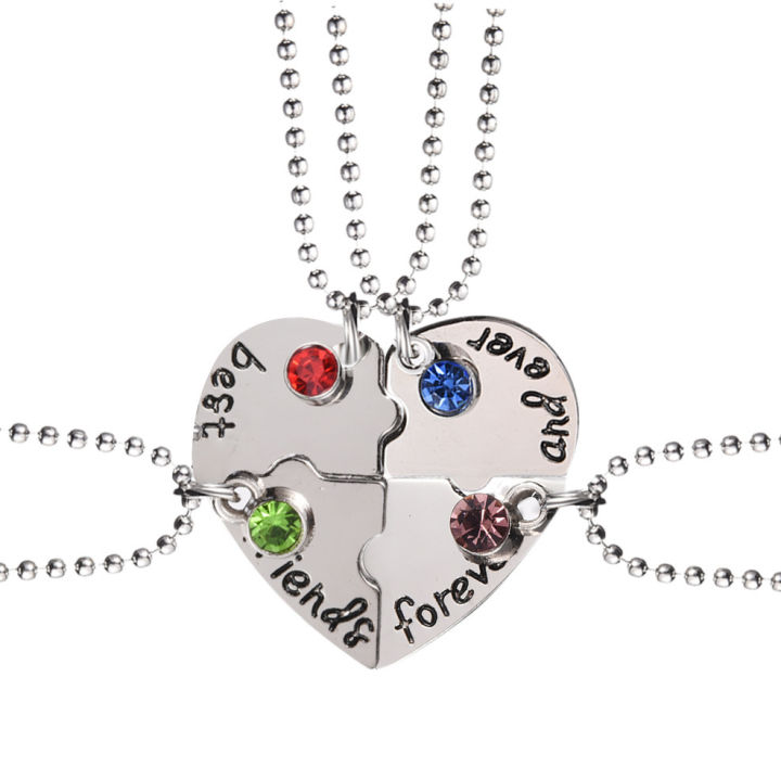 ChainsHouse Puzzle Friendship Necklace Stainless Steel BFF Necklace, 2/3/4/5/6/7/8pcs  Personalized Matching Heart Pendant Friendship Necklaces for Women Men,  Send Gift Box - Walmart.com