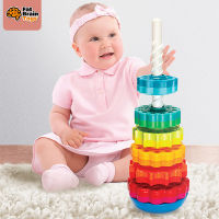 Fat Brain Spin Again Stacking Blocks Baby Educational Toys For Children 0-12 Months Gift Rainbow Colorful Plastic