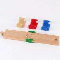 Beech wooden railway track accessories wooden holder plastic connectors fit brand wood track toys for children