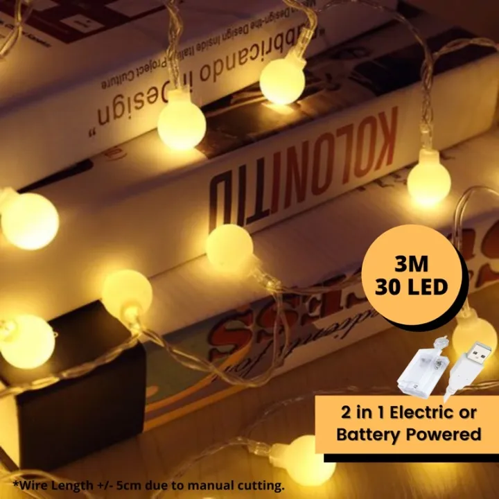 Frosted Ball Blinking and Steady LED String Light Christmas Frost