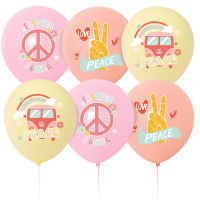 1ชุด Hippie Groovy Tableware พร้อม Bohemian Number บอลลูน Tower สำหรับเด็กผู้ใหญ่ Bohemian Birthday Party Decorations