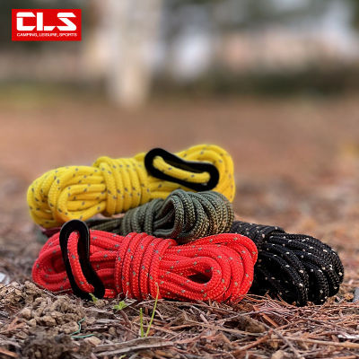 Spot parcel post Outdoor Camping 4mm Reflective Rope Tent Rope Get Fixing Buckle Free 4 Set of Canopy Drawstring Windproof Camping Support Rod Rope