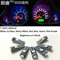 1Pcs T5 3SMD 3030 LED Car Interior Light Auto Side Light Dashboard Gauge Instrument Lamp Bulbs YUE