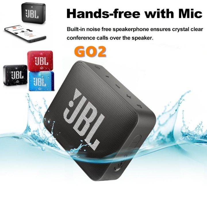 Speaker JBL Go 2 con Bluetooth/ Jack 3.5mm Batería 730 mAh - Negro