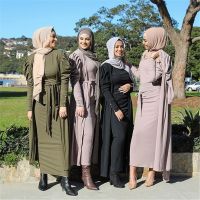 【YF】 Ramadan Eid Open Abayas for Women Dubai 2023 Turkey Plain Prayer Muslim Abaya Kimono Inner Dress Hijab Vistidos Musulmana Jilbab