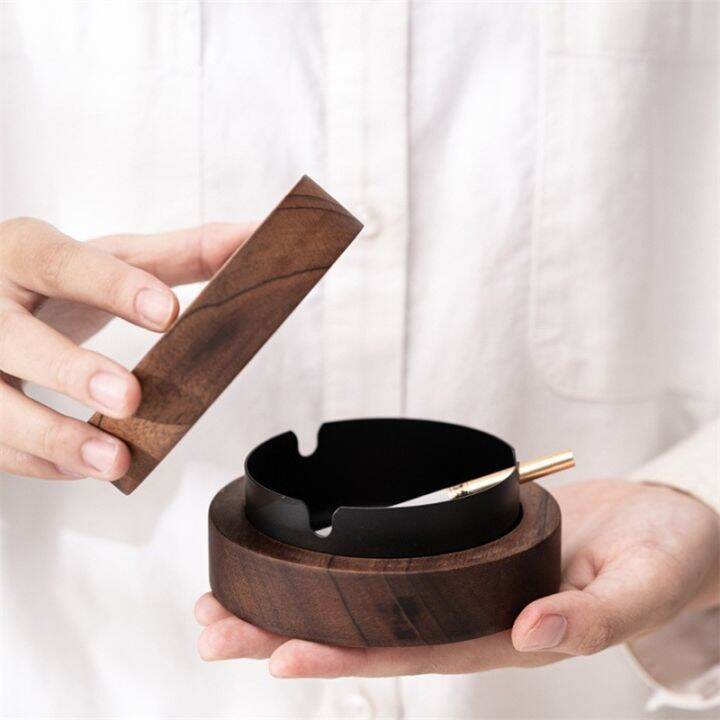 Mode Shop Ashtray Personality Wooden Home Decoration Solid Wood Ashtray