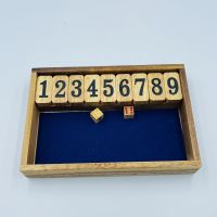 เกมส์ปิดกล่องเล็ก Shut the box(S) ของเล่นไม้ เพื่อเสริมทักษะการบวกเลข ของเล่นไม้ บวกเลข เกมไม้ปิดตัวเลข สีน้ำเงิน