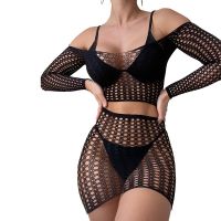 ชุดชั้นในสตรีเซ็กซี่ชุด Fishnet Babydoll