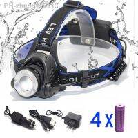 LED Headlamp Fishing Headlight T6/L2 3 Modes Zoomable Waterproof Super bright camping light Powered by 2x18650 batteries