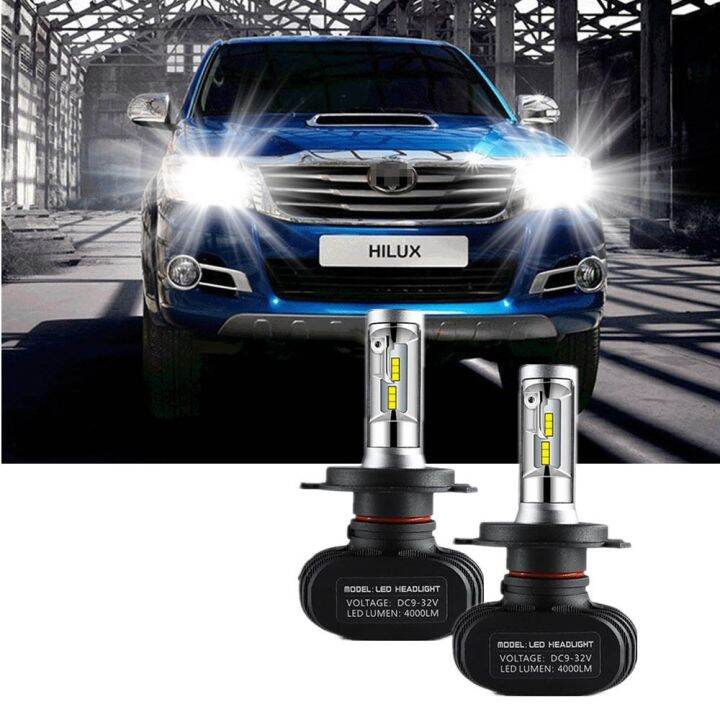 new-หลอดไฟหน้ารถยนต์-h4-led-6000k-สีขาวสําหรับ-toyota-hilux-revo-2015-2018