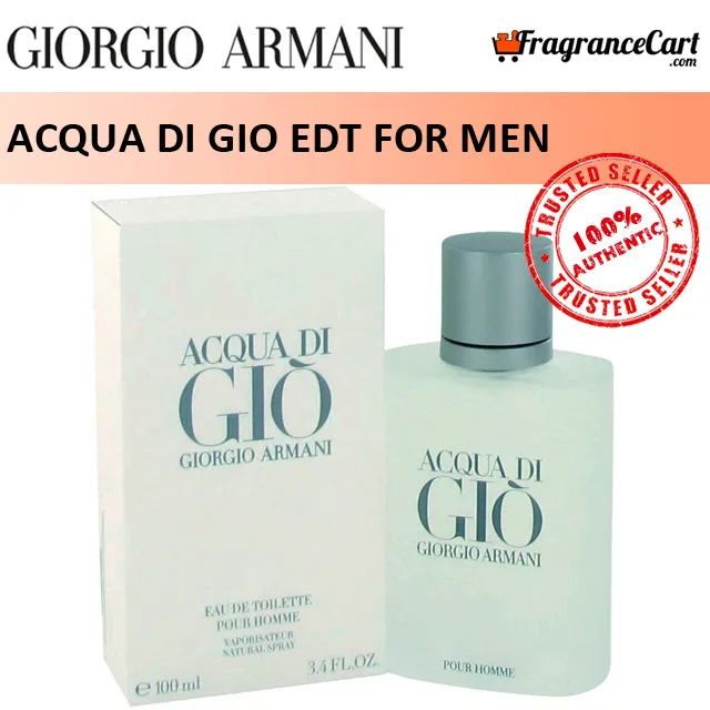 Giorgio Armani Acqua di Gio EDT for Men (100ml) Eau de Toilette Aqua Pour  Homme White [Brand New 100% Authentic Perfume/Fragrance] | Lazada Singapore