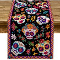 【CC】 Day of The Dead Table Runners Dinning for Dining