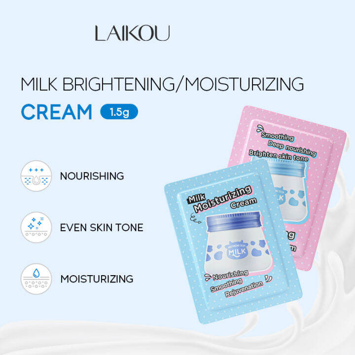 LAIKOU Milk Brightening Moisturizing Skin Care Cream Sachet Moisturizer