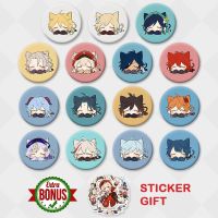 【CC】 Genshin Chibi Badge Zhongli Xiao Tartaglia Kazuha Diluc Ganyu Qiqi Klee Kawaii Pin Brooch