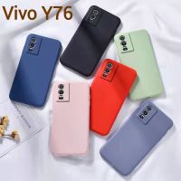 Y76(พร้อมส่งในไทย)เคสTPU​นิ่ม​สีพาสเทลแบบคลุมกล้องVivo Y76 5G