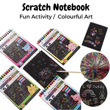 Great Choice Products 24 Pack Rainbow Scratch Notebook,Scratch Paper Art  For Kids,Scratch Note Pads