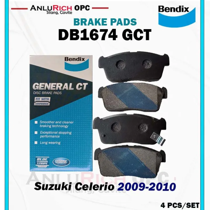 Brake Pads Front Suzuki Celerio 20092014 BENDIX PART NO. DB1674 GCT