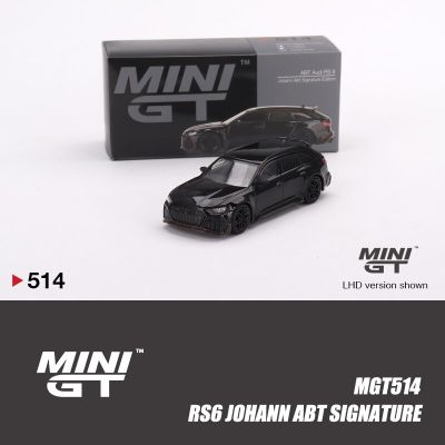 MINIGT 1:64 RS6 Johann Abt Signature Edition Black Alloy Car Model MGT514