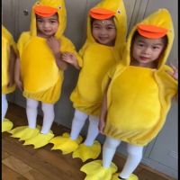 Cute Unisex Toddler Baby Girls Kids Yellow Chicken Chick Duck Animal Costumes Shoes Stocking Dress Up Birthday Party Halloween