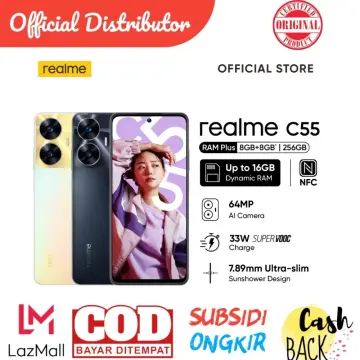 Jual Realme C55 NFC Ram 8GB Rom 256GB 8/256 & 6/128 Garansi Resmi Realme 1  Tahun