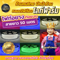 Light Farm ไฟสายยางท่อแบน 50 เมตร และ 100 เมตร ไฟท่อยาง ชิปหลอดSMD ไฟตกแต่ง สีสันสวยงาม ไฟประดับตกแต่ง