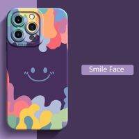 {Doudou Plush} เคสรูปใบหน้าไอศกรีมยิ้มสุดหรูสำหรับ iPhone 15 14 13 12 11 Pro Max Mini X XS XR 7 8 Plus SE 2020ฝาครอบซิลิโคนกันกระแทก