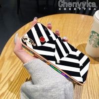 Chenyyyka เคส M01s A10s A10ลายการ์ตูนแฟชั่นไลน์ดีไซน์ใหม่ปลอกสำหรับ Samsung กาแลคซีเคสซิลิโคนชุบหรูหราเคสนิ่มป้องกันกล้องฝาปิดเลนส์เต็มรูปแบบ