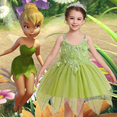 Peter Pan Laiquendi dress for kids girls cosplay cloth performance princess dress
