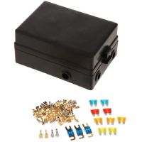 12-Way Blade Fuse Box + 9-Way Relay Box Assembly For Car Truck SUV Boat Marine Fuses Accessories