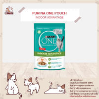 PURINA ONE CAT WET POUCH INDOOR 85gX12 PCS เพียวริน่าวัน อาหารเปียกแมว สำหรับแมวโต เลี้ยงในบ้าน อาหารแมว เพาซ์แมว  85 กรัม x 12