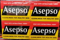 อาเซปโซ สบู่ก้อน Asepso Soap Soap for healthy skin Original สบู่เพื่อสุขภาพผิว สูตรออริจินัล 80กรัม x 4 ก้อน