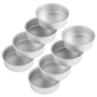 4 Inch Small Cake Pan Set Of 8, Baking Round Cake Pans Tins Bakeware for Mini Cake Pizza, Quiche, &amp; Healthy