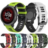 for Garmin Venu 2Active vivoactive 4 22mm Silicone Watch Band Double Color Sport Strap