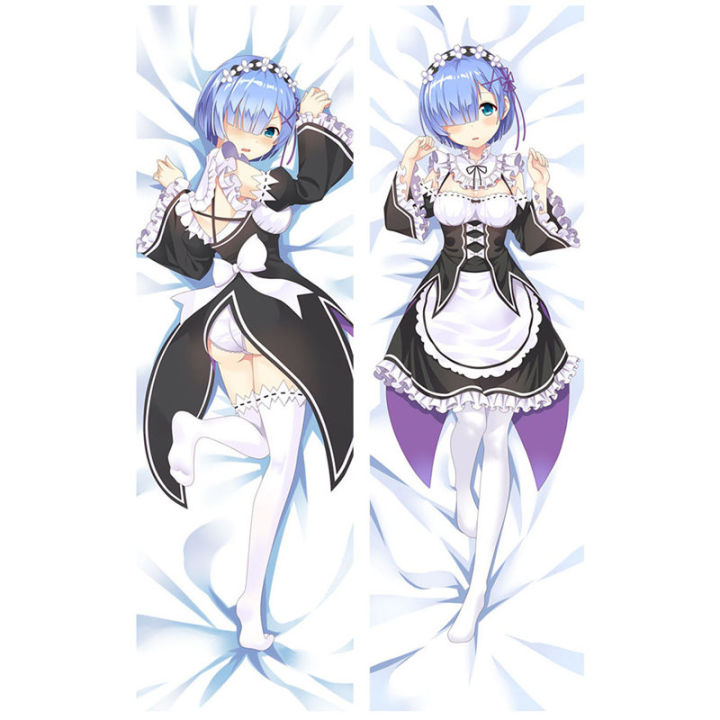 อะนิเมะ-re-ศูนย์เริ่มต้นชีวิตในอีกโลกหนึ่งหมอนครอบคลุม-rem-emilia-3d-เตียงสองด้านกอดร่างกายปลอกหมอนสำหรับของขวัญ