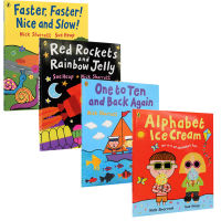 Original English Picture Book Master Nick sharratt 4 volumes jointly sold Wu minlan book list letter positive and negative synonym count and color cognition red rockets rainbow alphabet ice cream