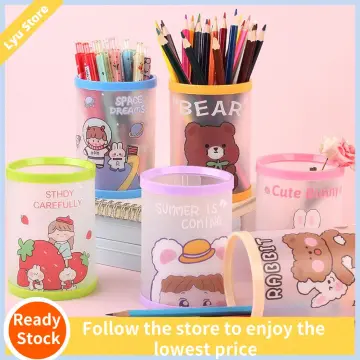 Transparent Cosmetics Storage Cute School Supplies Stationery