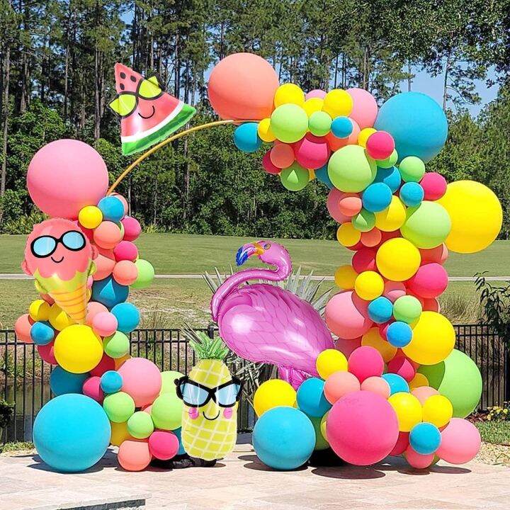85PCS Tropical Party Decorations Hawaiian Balloon Garland Hawaiian